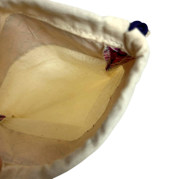 Tory Burch Dust Bag Drawstring Cloth Canvas 8" X 6" Pink Geometric Travel - Picture 5 of 5